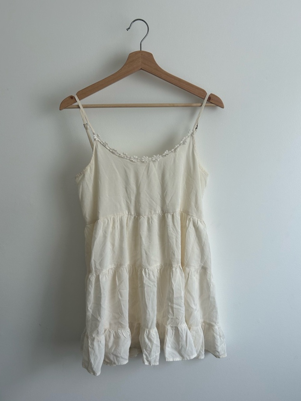 Hem & Thread Cream Ruffled Sundress